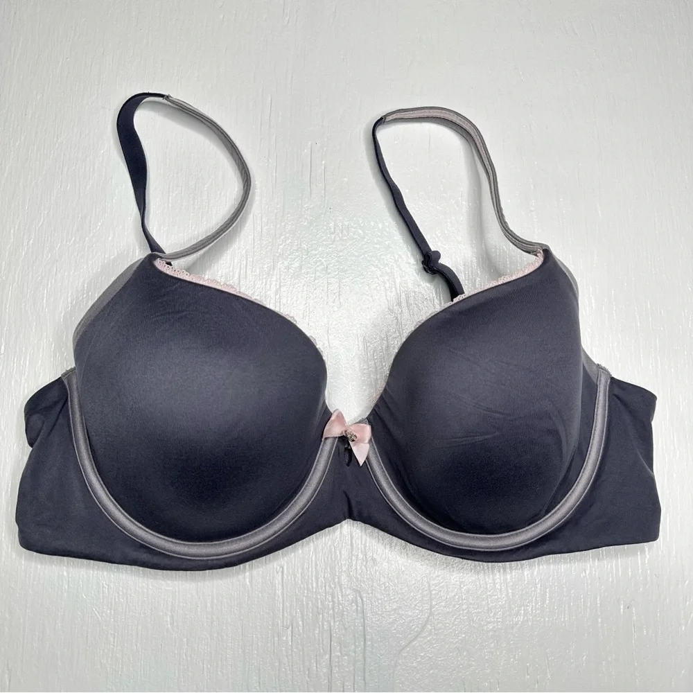 Victoria’s Secret Lined Demi Bra Size 34 D Dark‎ Purple Underwire